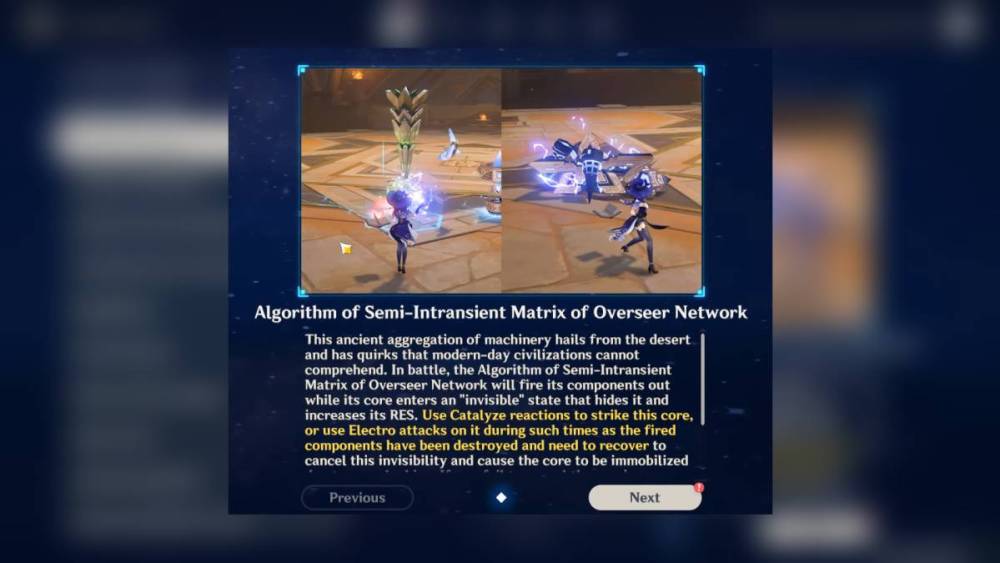 Defeating the field boss, Algorithm of Semi-Intransient Matrix of Overseer Network