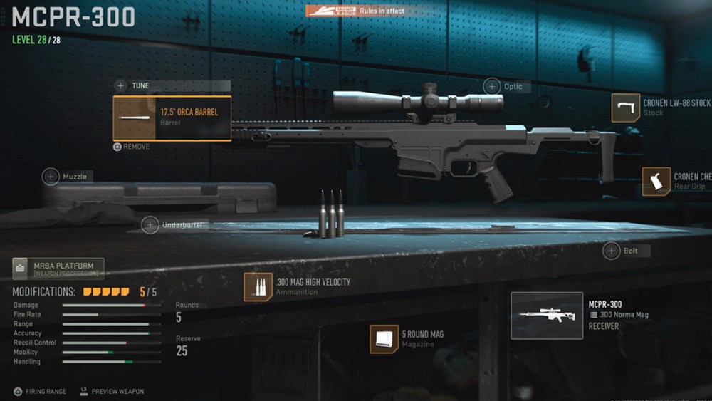 MCPR-300 in Modern Warfare 2 Gunsmith