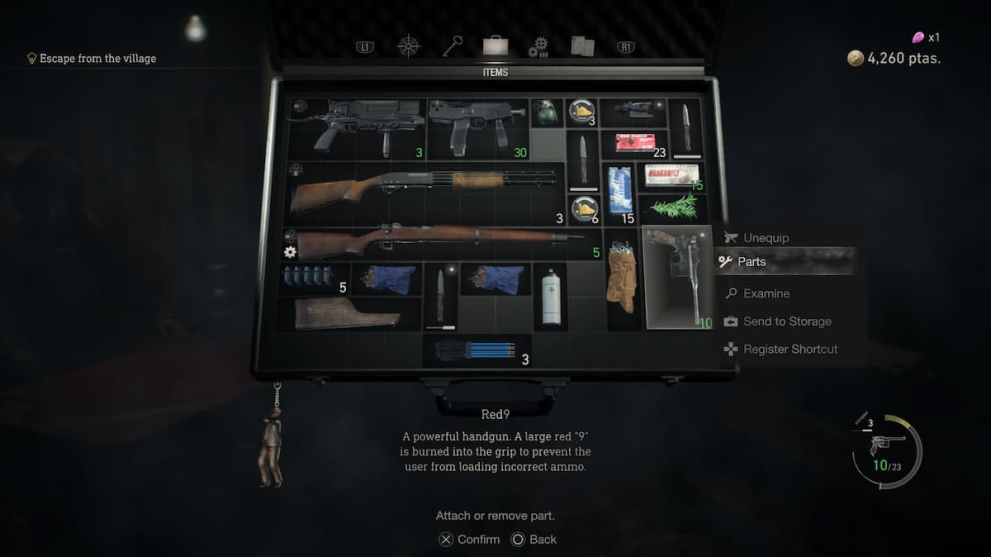 resident evil 4 remake inventory