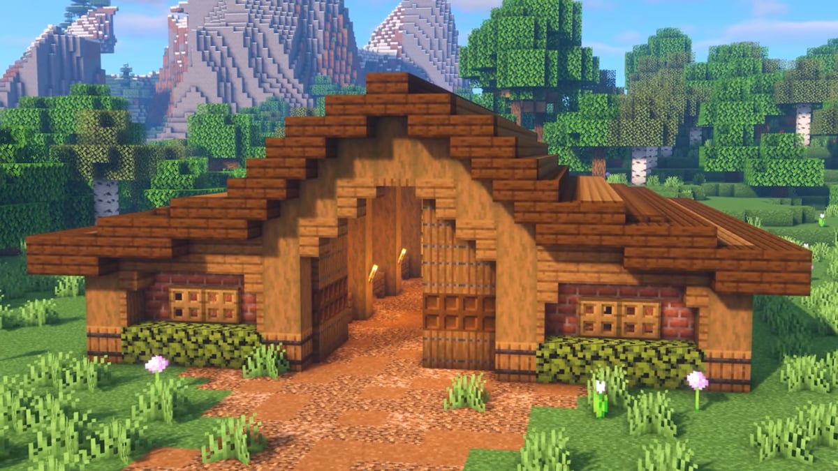 10 Best Minecraft Barn Ideas Twinfinite   Rustic Wood Barn 