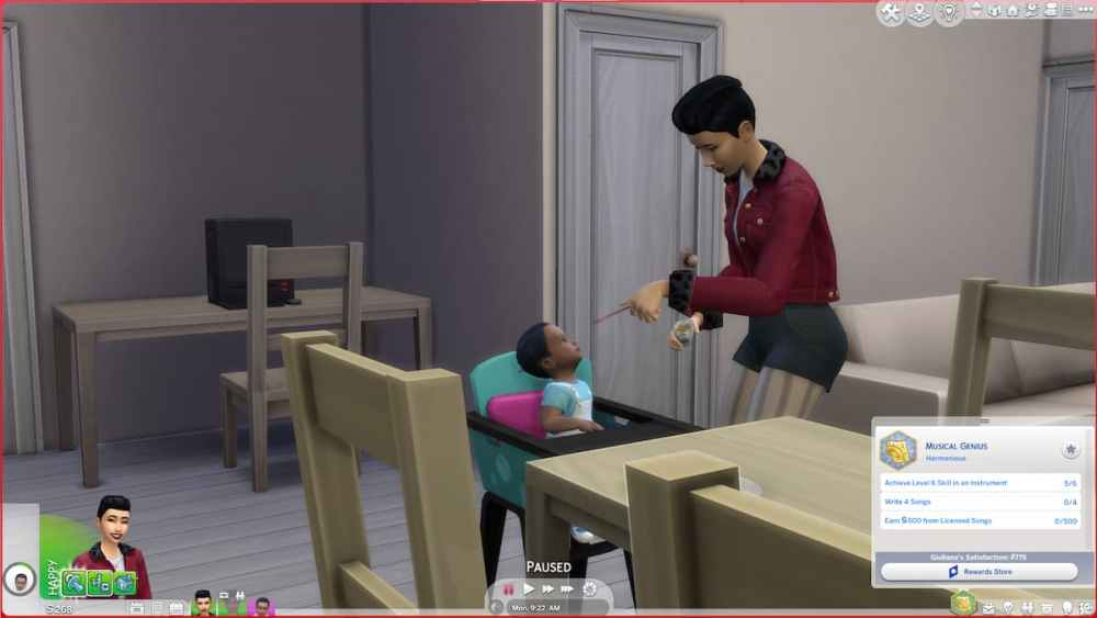 Mise à jour de la chaise haute Sims 4 Infants