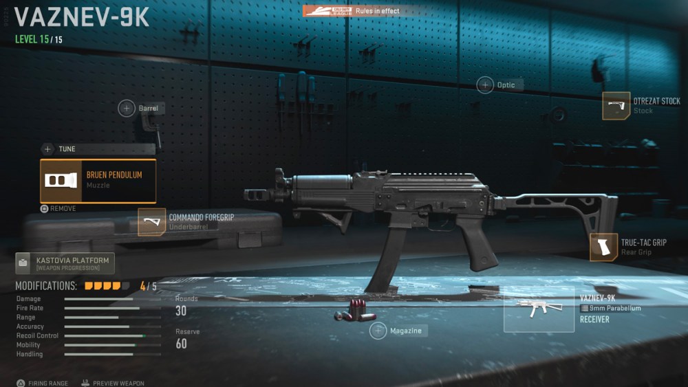 Vaznev-9K in Modern Warfare 2 Gunsmith