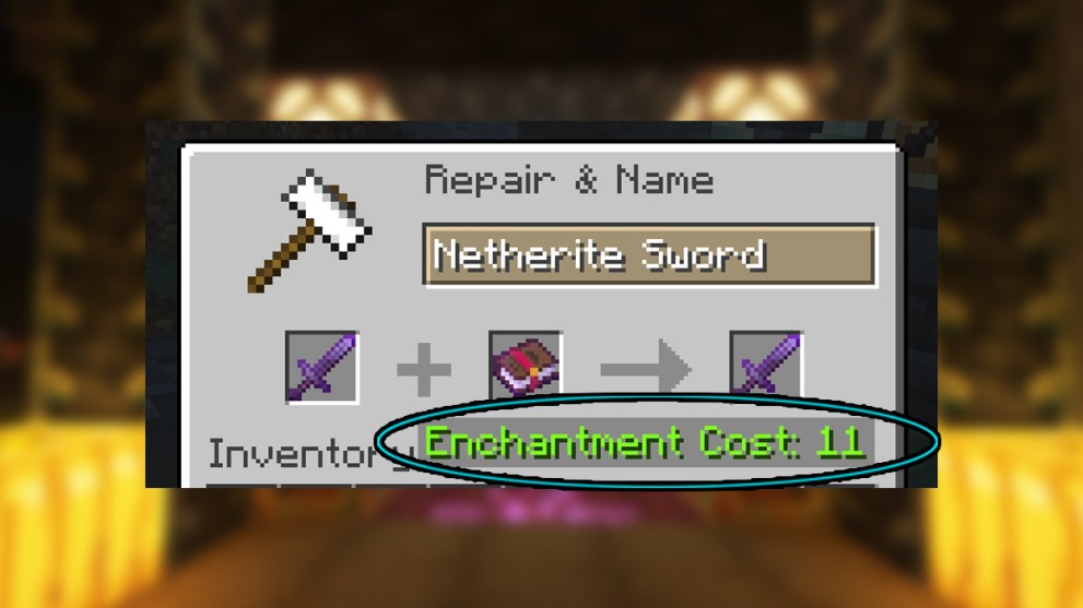 enchanting a sword in Minecraft