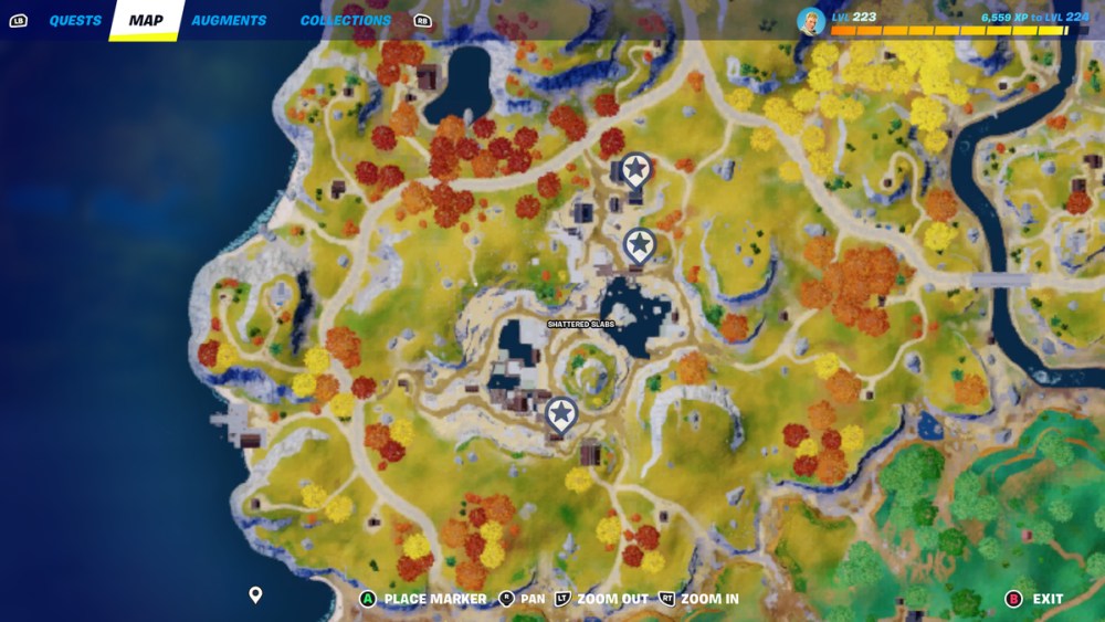 Where to Search for Ancient Text at Shattered Slabs in Fortnite
