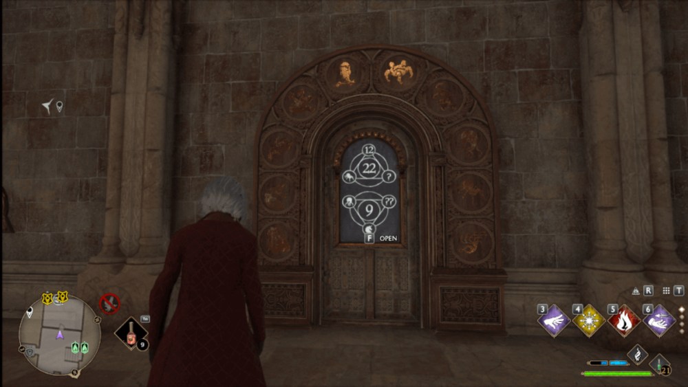 Hogwarts Legacy how to solve the Bell Tower Arithmancy Door Puzzle.