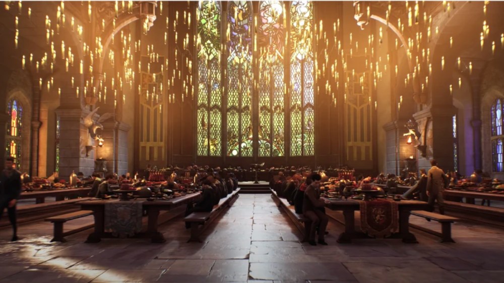 Hogwarts Legacy the great hall sorting ceremony. 
