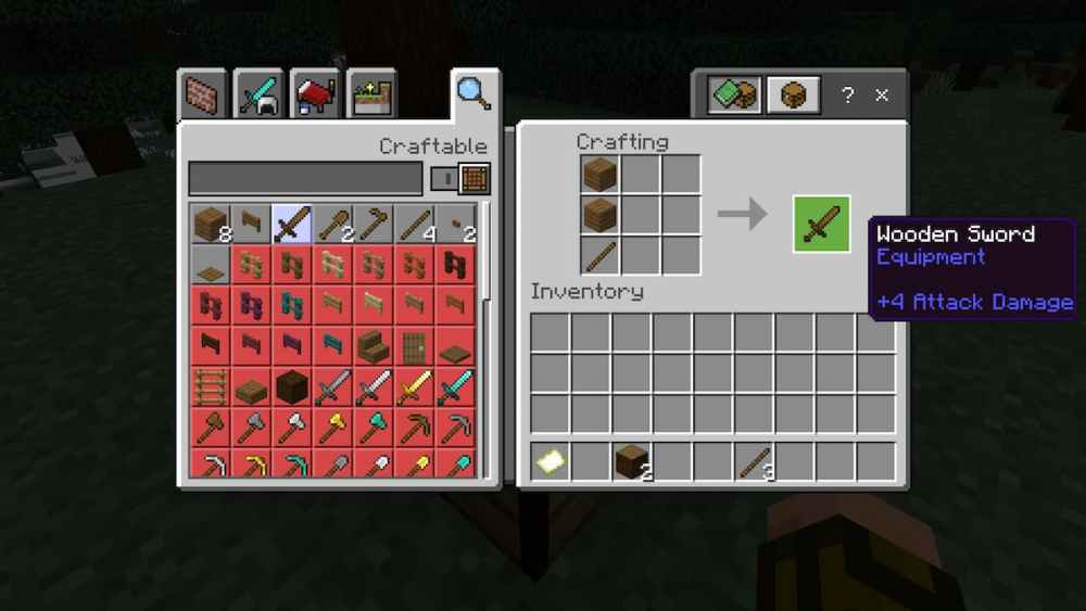 How To Make a Sword in Minecraft