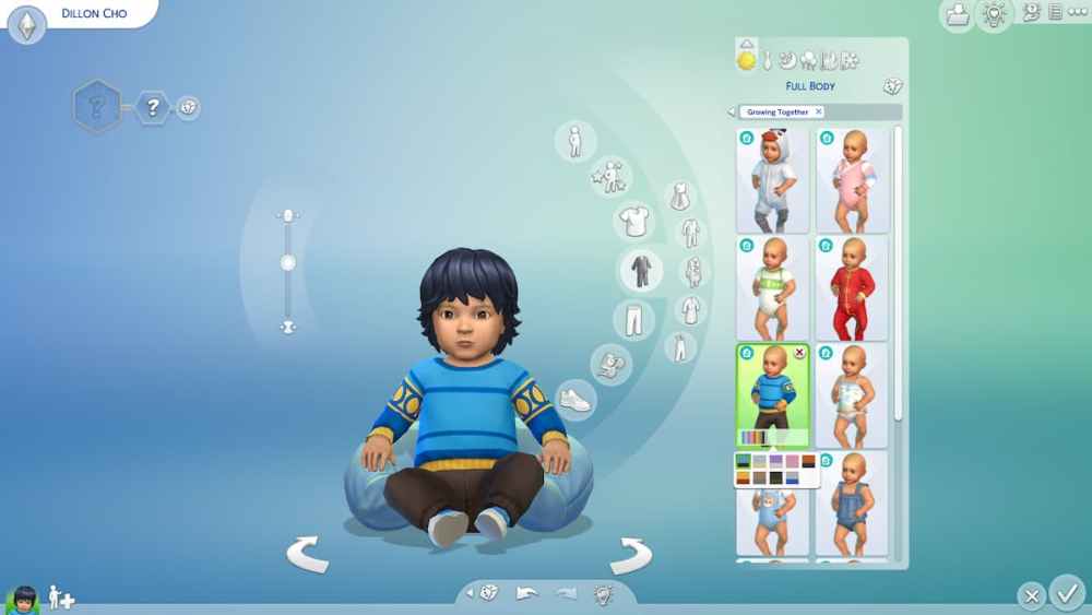 Customizing Infant in The Sims 4: Growing Together