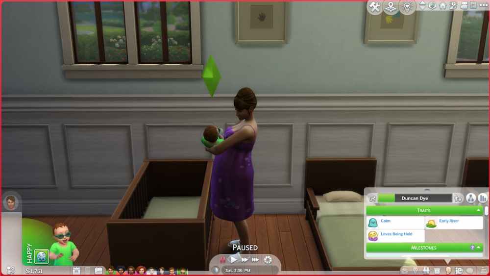 Nurturing an Infant in The Sims 4