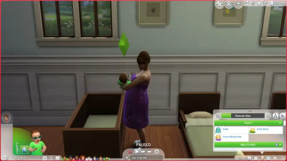 Nurturing an Infant in The Sims 4