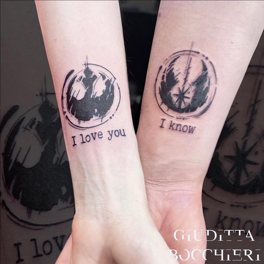 Tattoo tagged with small matching matching tattoos for couples single  needle conventional heart tiny mrk travel love star wars ifttt  little couple inner forearm film and book spacecraft heart death star  