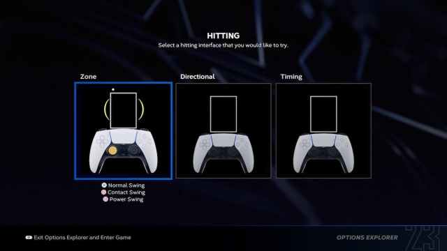 Hitting Inputs, Options, & Settings in MLB The Show 23.