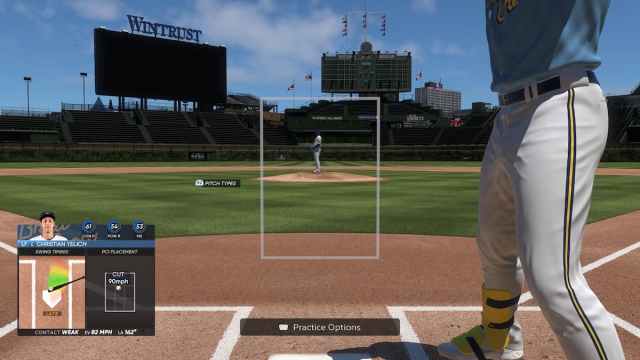 Hitting Views in MLB The Show 23.