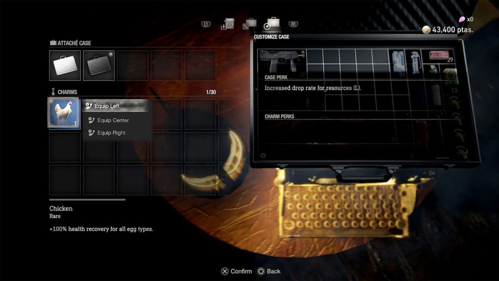 Resident Evil 4 Remake how to switch attache case upgrades.