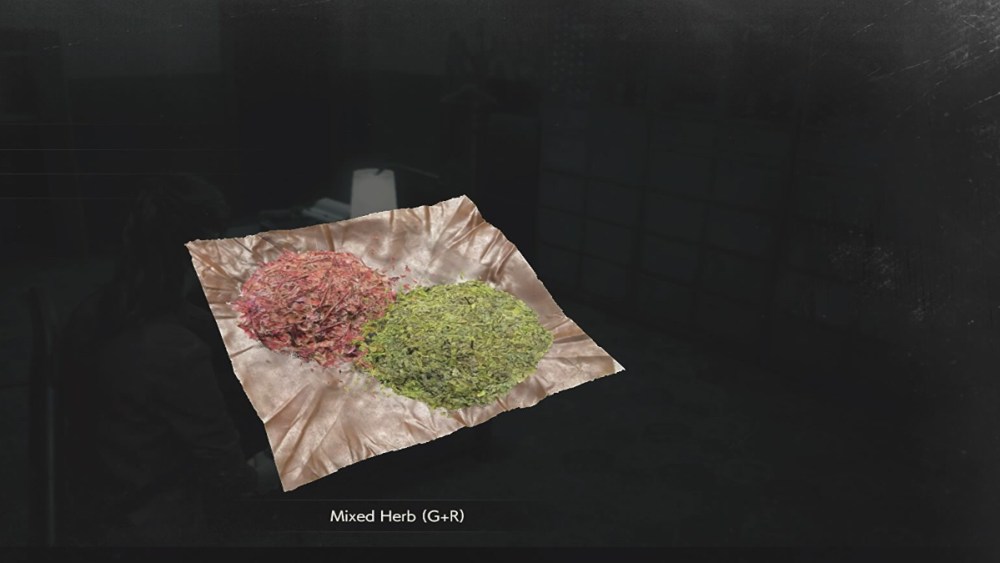 Resident Evil 4 Remake how to use herbs.