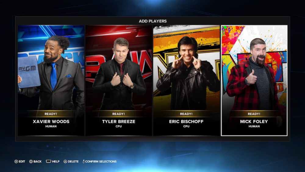 WWE 2K23 GM Mode Playable Options