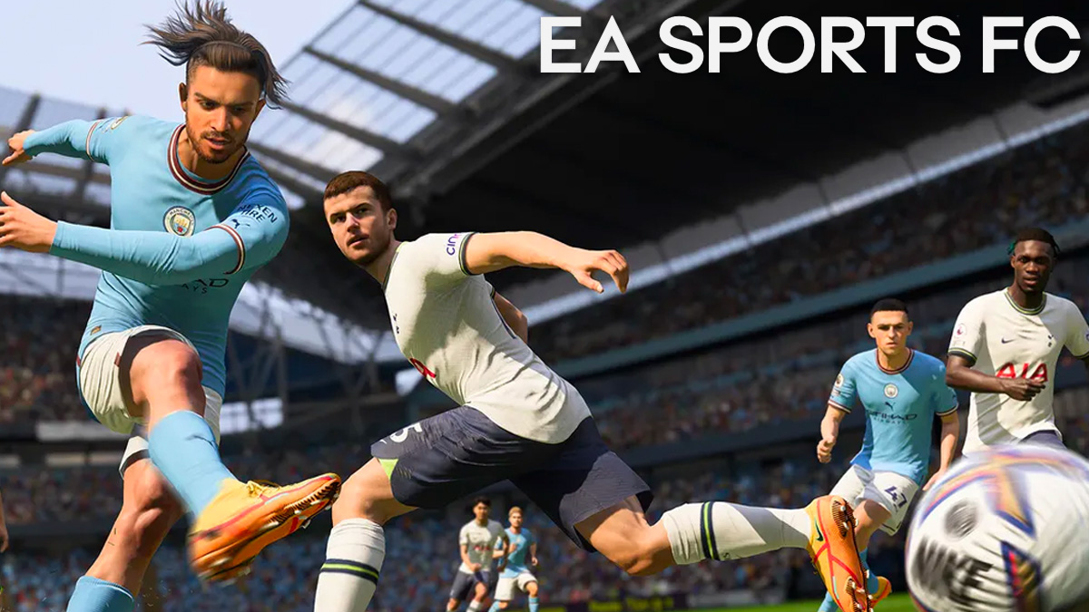 FIFA 23 Jack Grealish with EA Sports FC logo