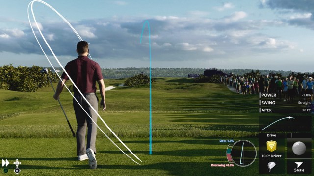 EA Sports PGA Tour Drive Data Feedback in-game