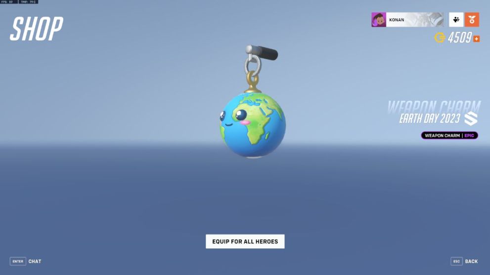 Earth Day 2023 Weapon Charm in Overwatch 2