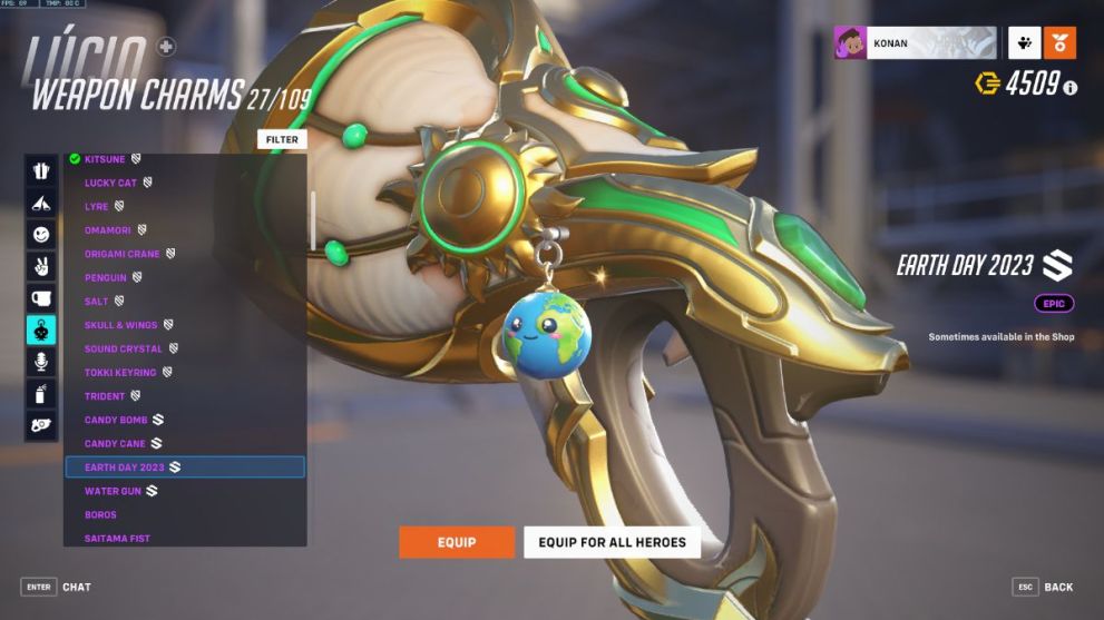 Earth Day 2023 Weapon Charm in Overwatch 2