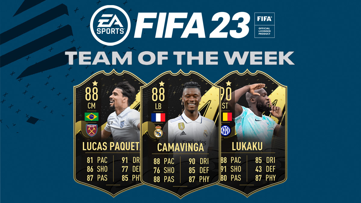 FIFA 23 TOTW 26 players on TOTW template