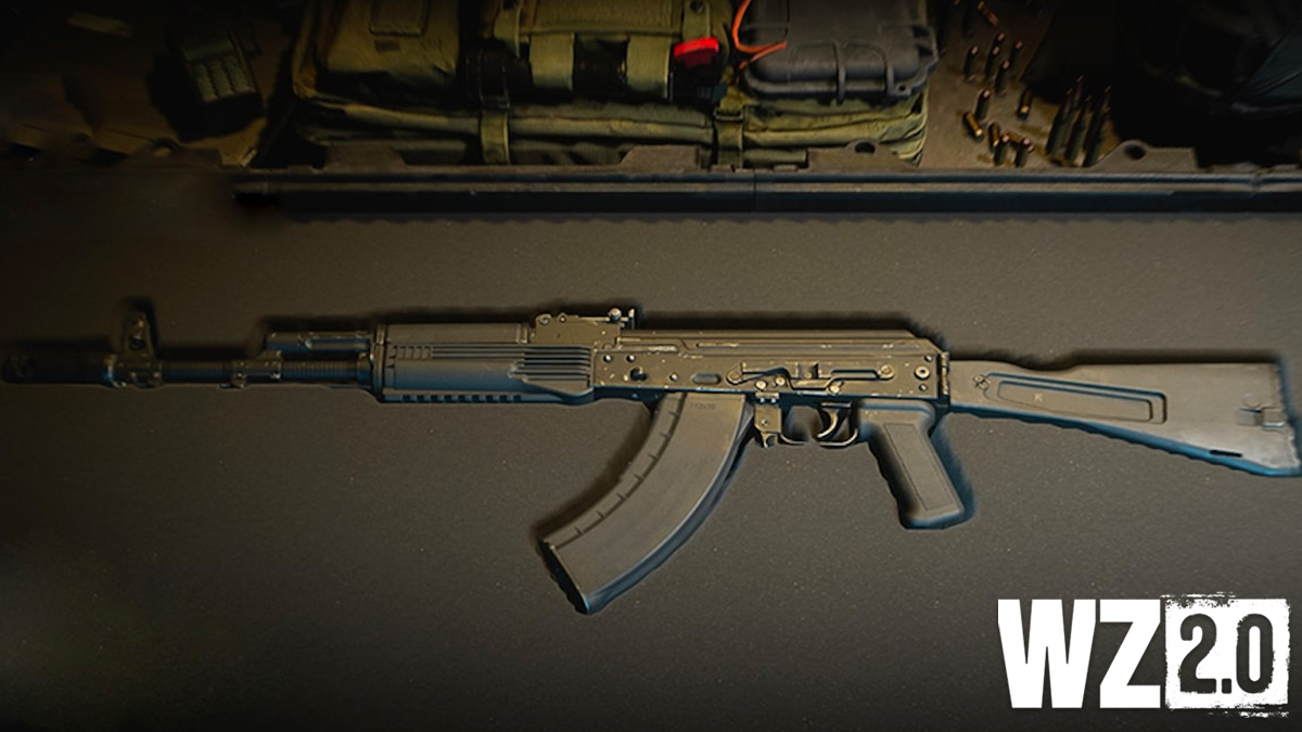 Kastov 762 in Warzone 2 and MW2 Gunsmith with logo in bottom right