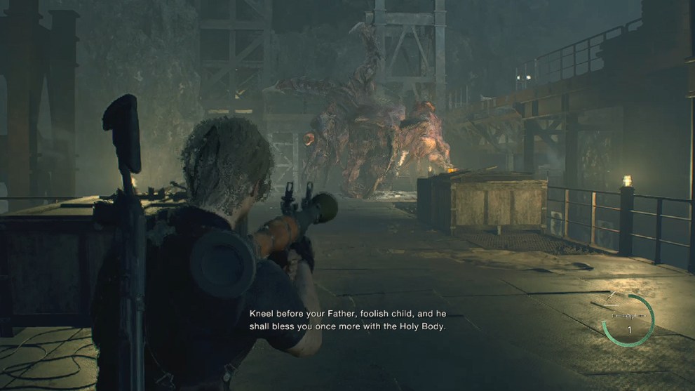 Resident Evil 4 Remake Saddler Boss Fight First Phase.