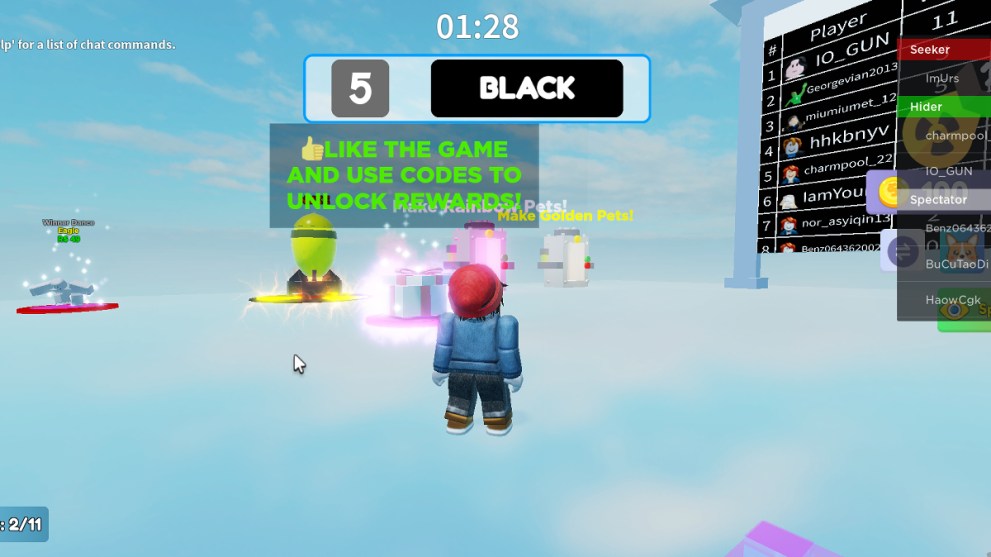 Roblox Color Hide and Seek Present option
