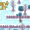 Stardew Valley snowy image with logo in top left