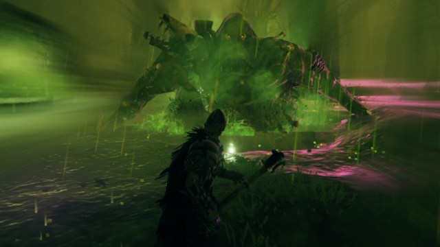 Bonemass is located in the Swamp biome where it guards its altar; players must defeat it to progress further in the game.