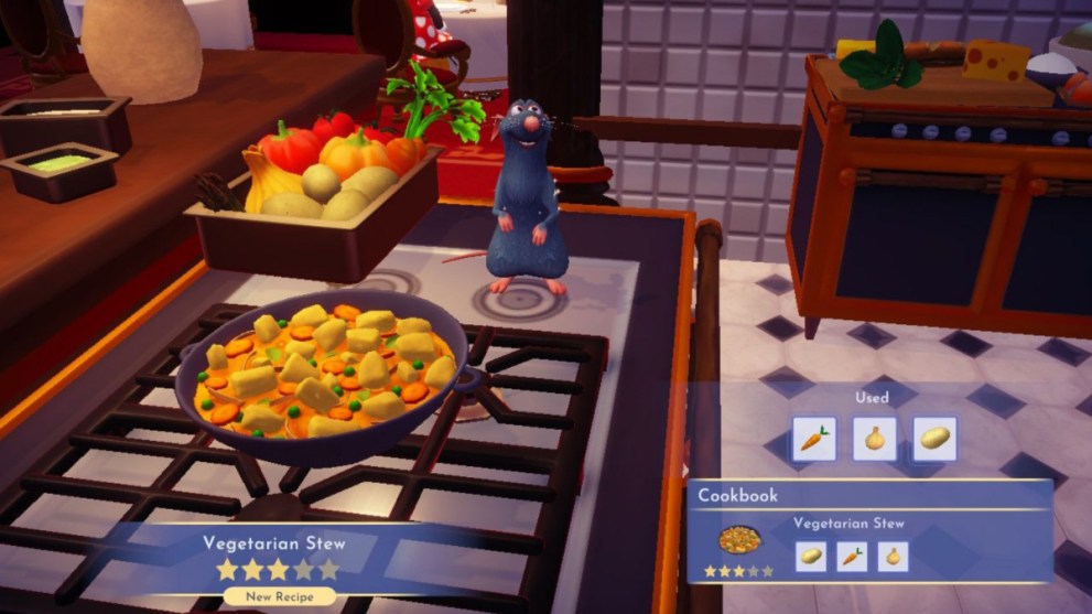 Vegetarian Stew recipe in Disney Dreamlight Valley.