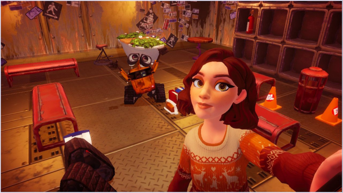 A selfie with Wall-E in Disney Dreamlight Valley
