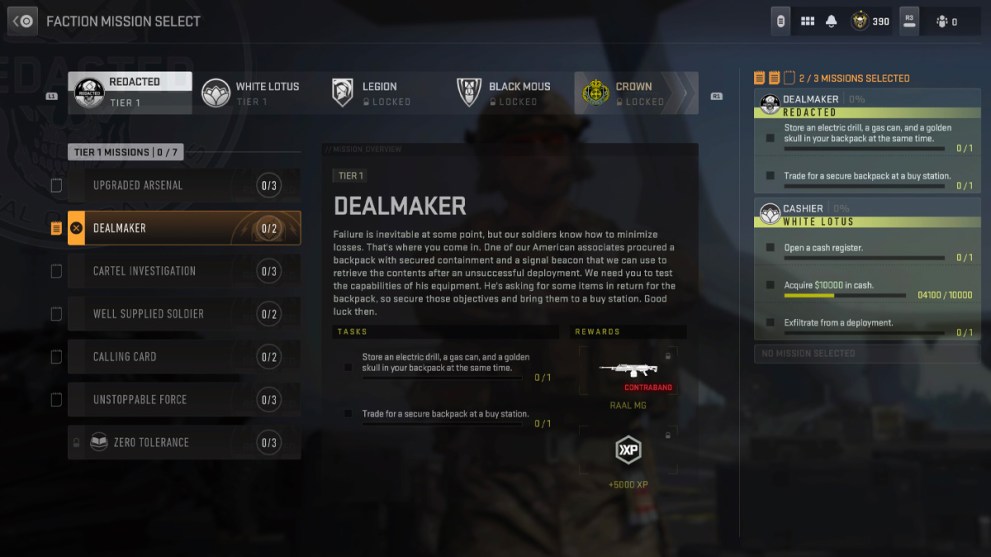 The Dealmaker Mission in Warzone 2 DMZ screengrab