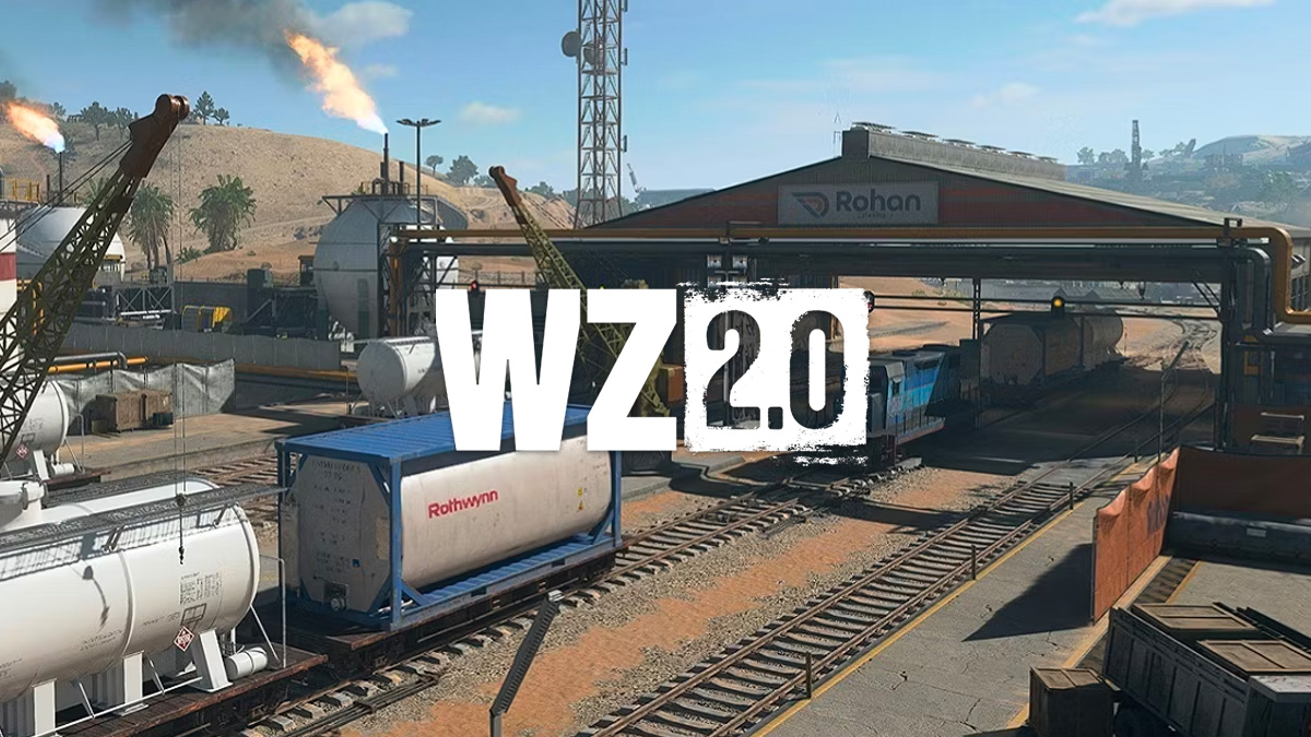 Warzone 2 logo on Train Tracks in Al Mazrah