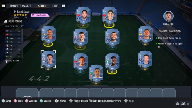 FIFA 23 84 OVR Squad Screenshot for Year in Review Player Pick SBC