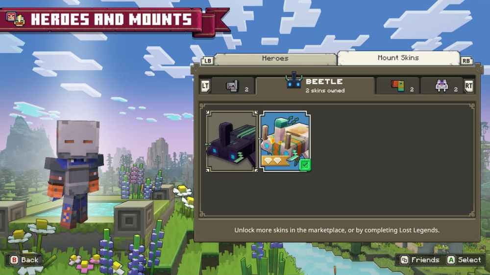 Minecraft Legends Deluxe Beetle Mount Skin