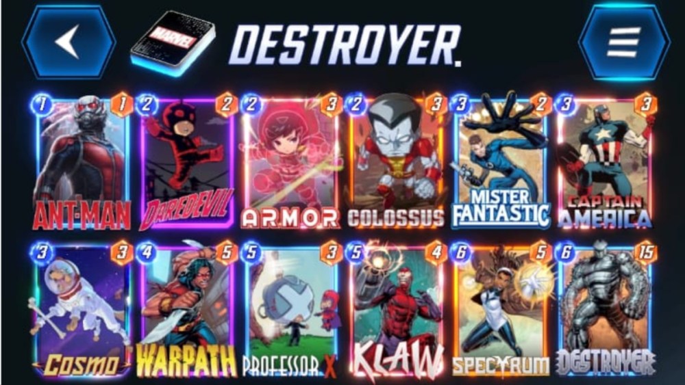 Destroyer Deck Marvel Snap