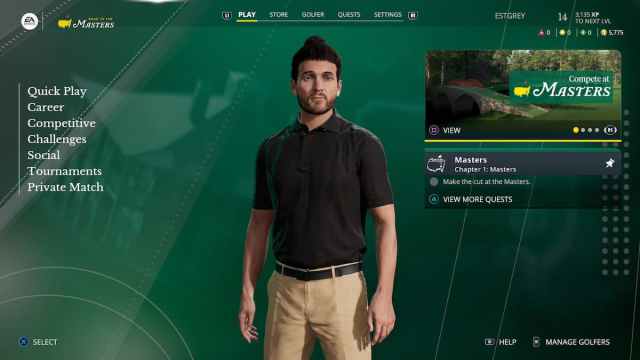 EA Sports PGA Tour Upgrading Your Pro