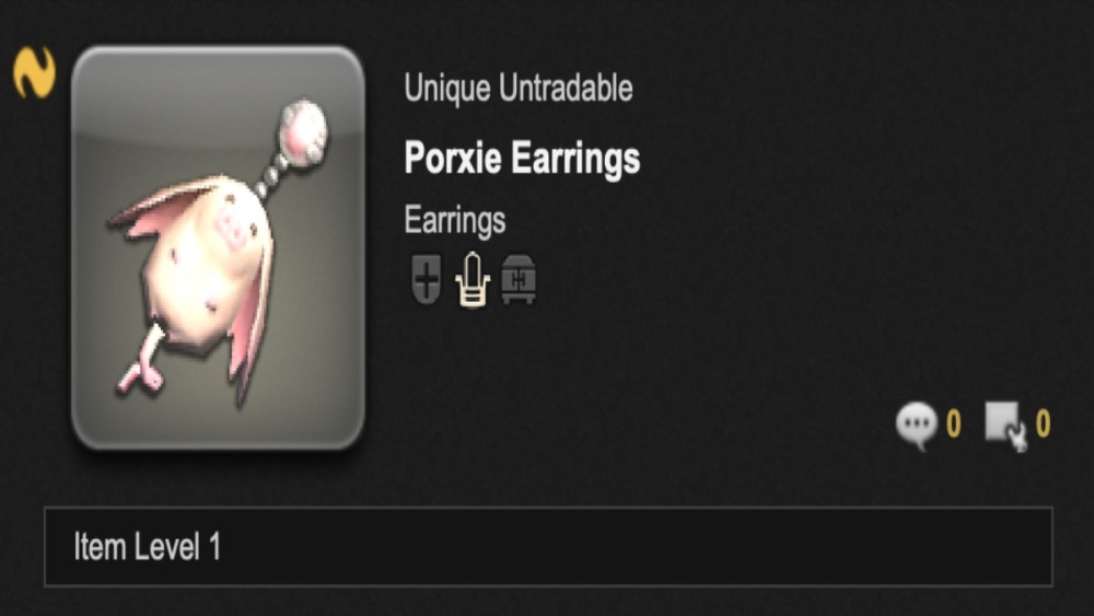 Final Fantasy 14 what are the porxie earrings.