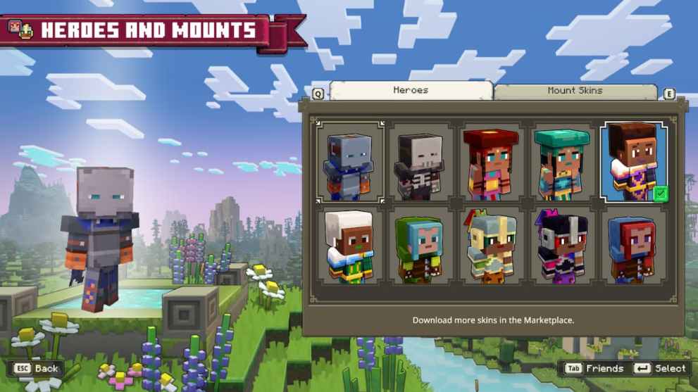 Hero Customization in Minecraft Legends