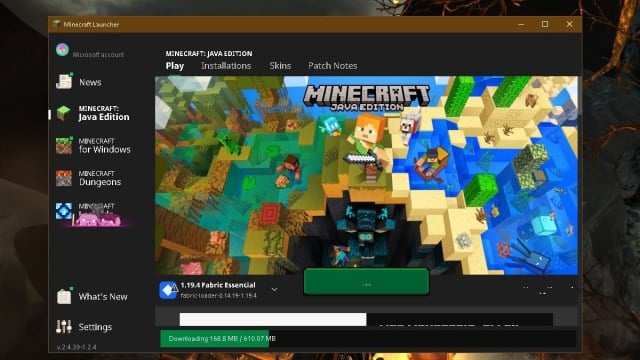 launch minecraft launcher to use the essential mod