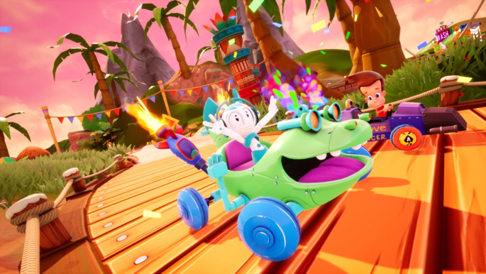 Course colorée dans Nickelodeon Kart Racers 3: Slime Speedway