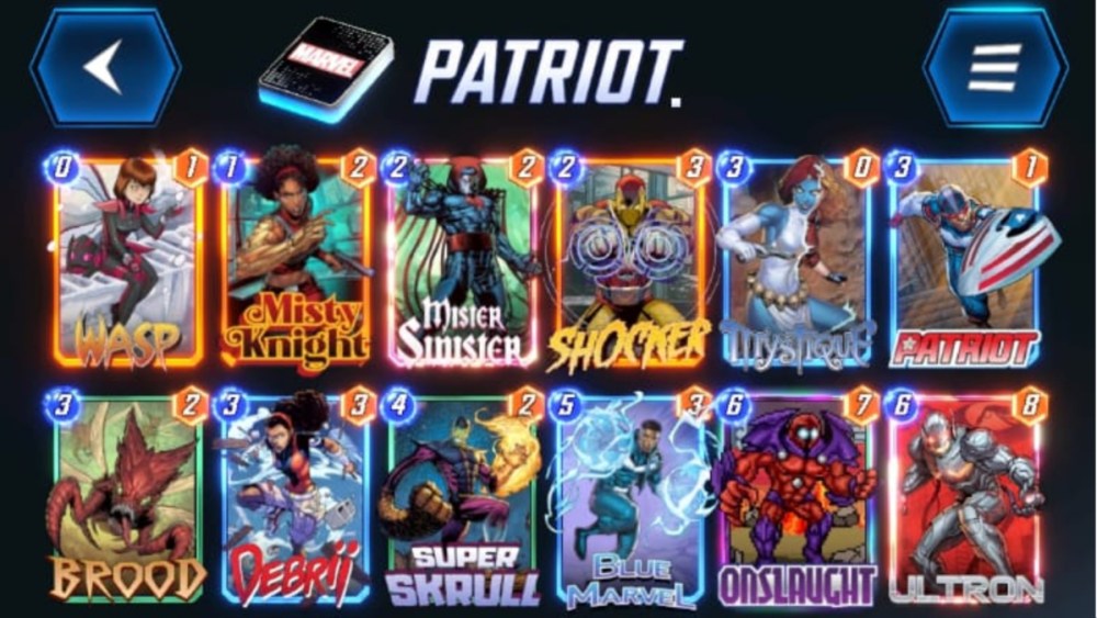 Patriot Deck Marvel Snap