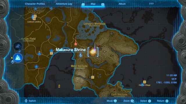 Makasura Shrine Map Location
