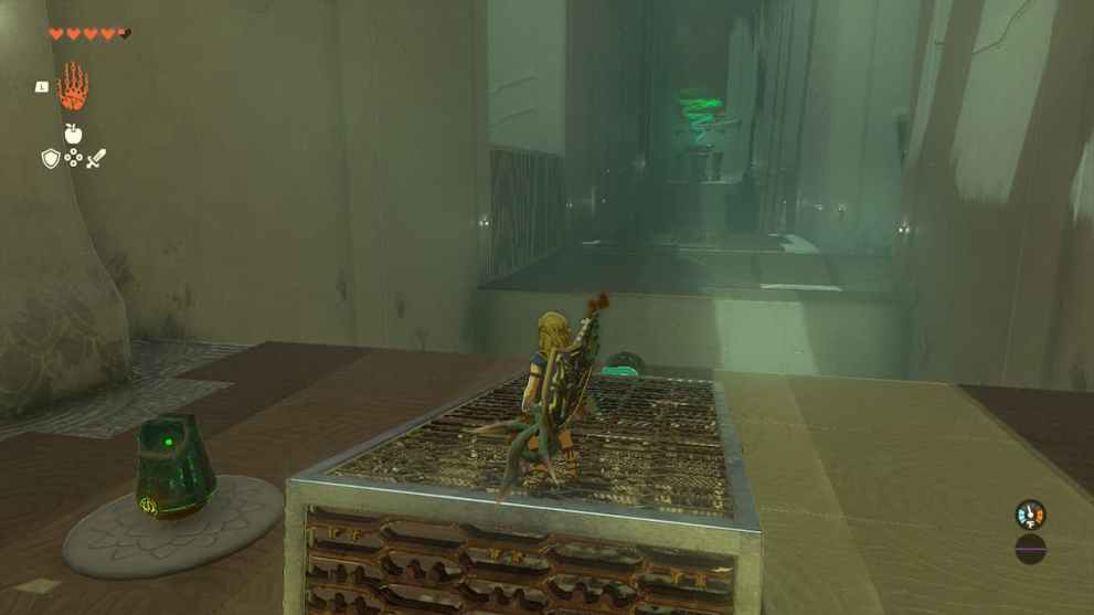 Placing Link of catapult in Makasura Shrine