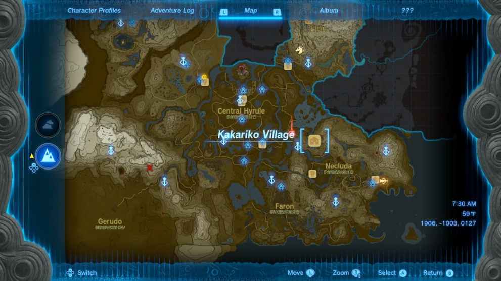 Gloom Borne Illness Map Location in Zelda: Tears of the Kingdom