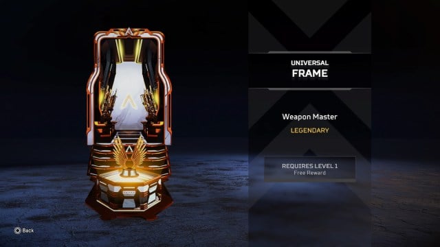 Weapon Mastery Frame Reward