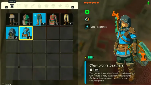 Champion's Leathers in Zelda Tears of the Kingdom