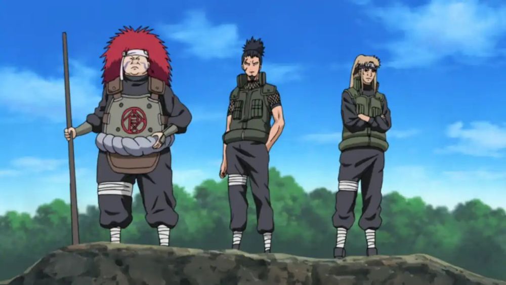 Choza, Shikaku and Inoichi in Naruto