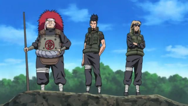 Choza, Shikaku and Inoichi in Naruto